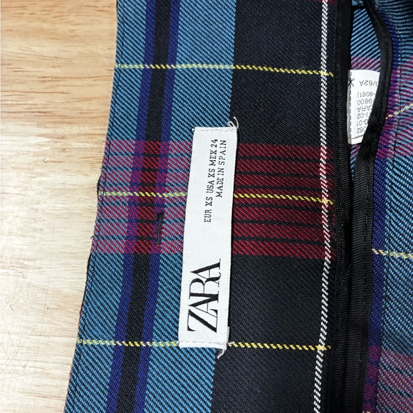 Zara Multicolor Plaid Trousers - Picture 3 of 4